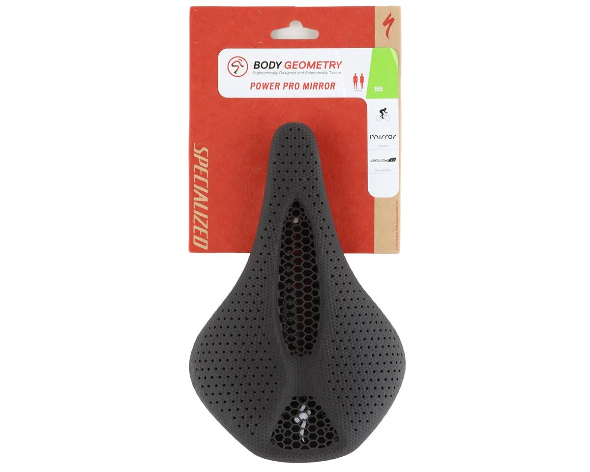 Specialized Power Pro Mirror Saddle (Black) (Titanium Rails) (3D-Printed) (155mm) - view 5